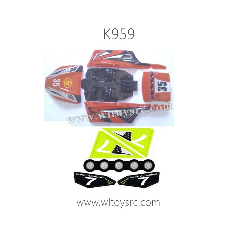 WLTOYS K959 Parts, Car Body Shell