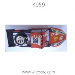 WLTOYS K959 Parts, Complete Car Body Shell  Red