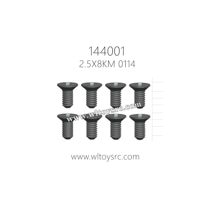 WLTOYS 144001 Parts, 0114 Cross flat head screw