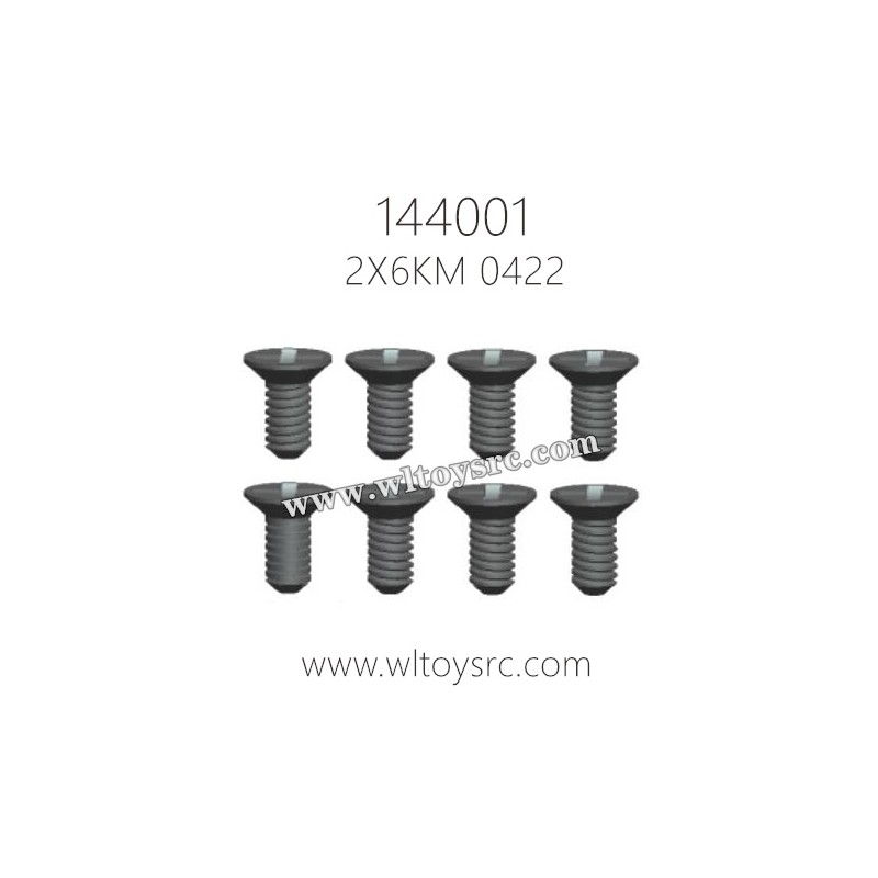 WLTOYS 144001 Parts, 0422-2X6KM Screws