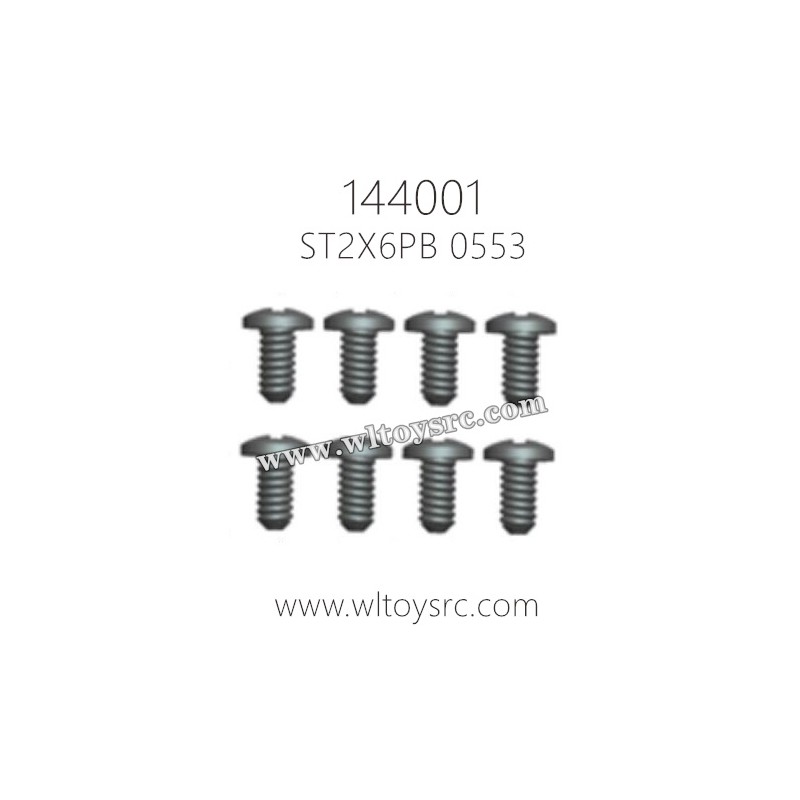 WLTOYS 144001 Parts, 0553-ST2X6PB Screws