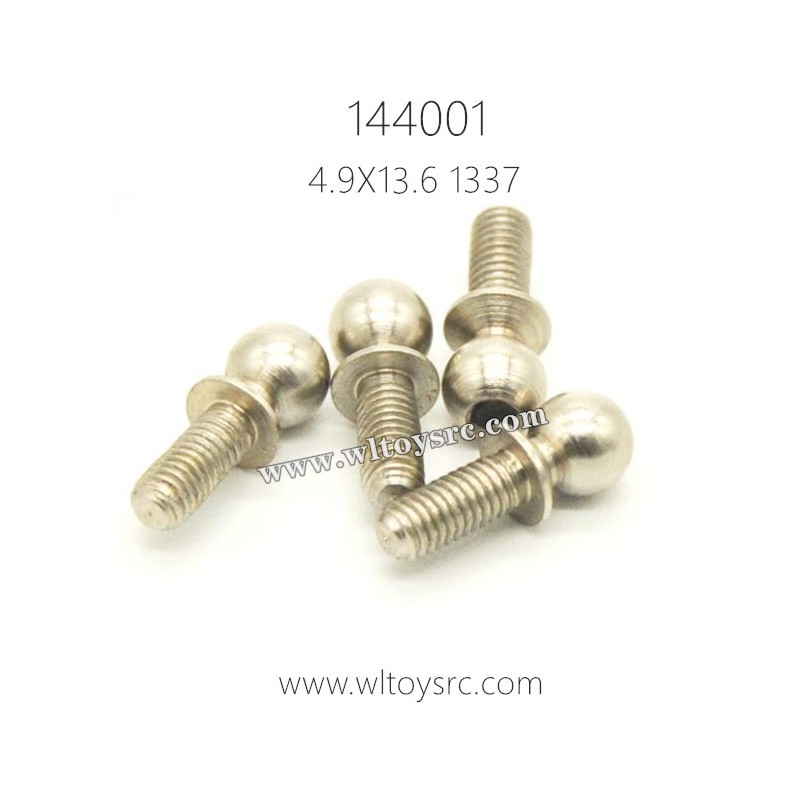 WLTOYS 144001 Parts, 1337-Ball head screw 4.9X13.6