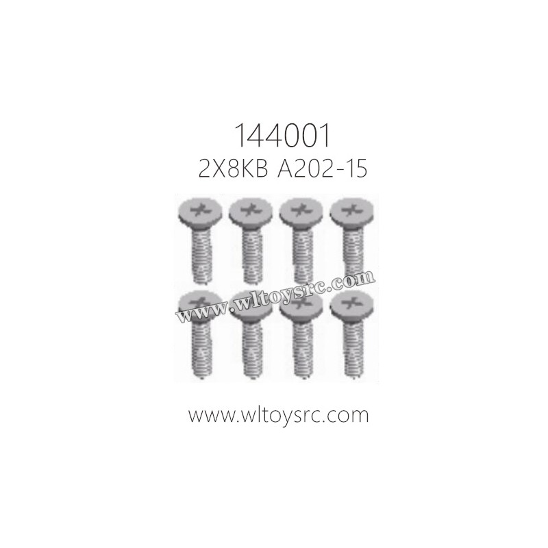 WLTOYS 144001 Parts, A202-15 Cross flat head Screw