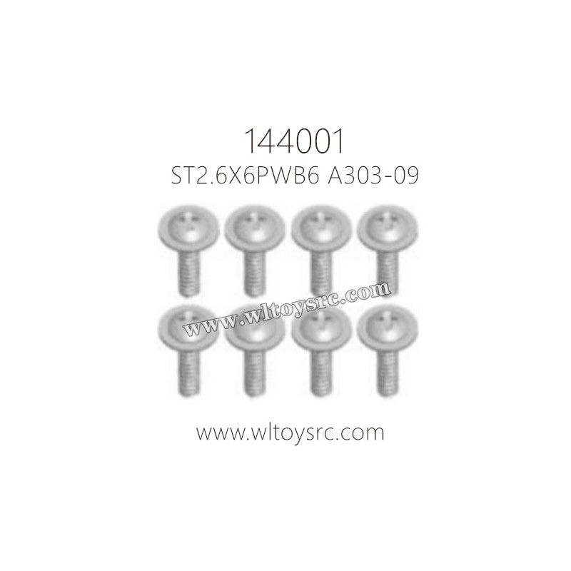 WLTOYS 144001 Parts, A303-39 Round Round Head Screw