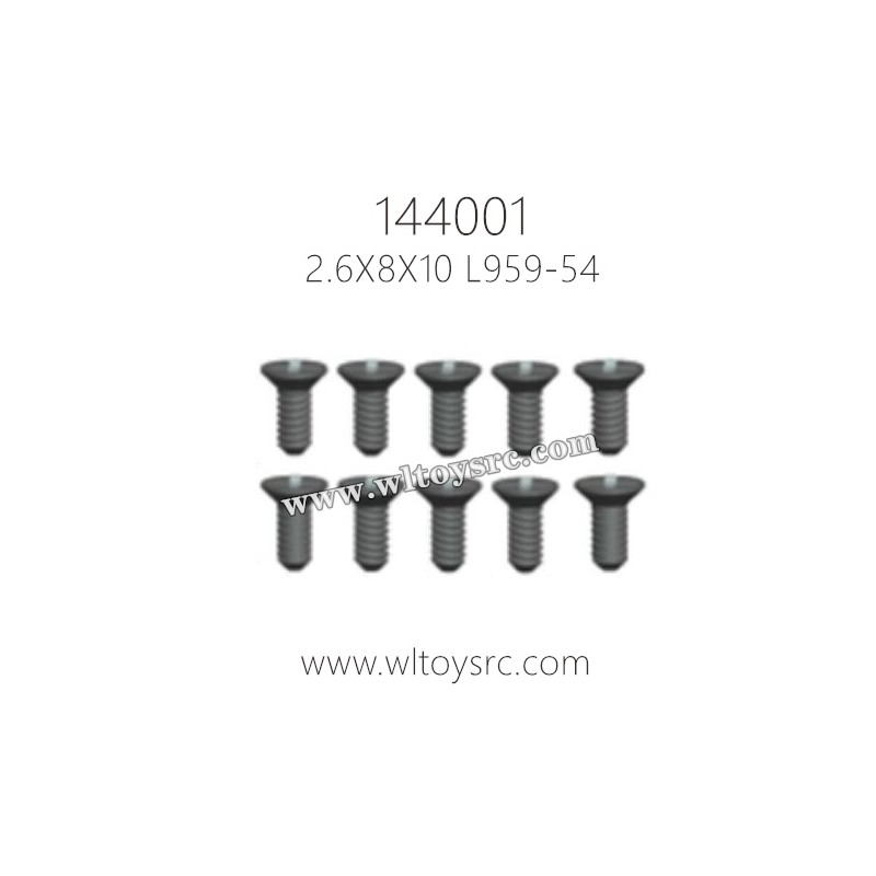 WLTOYS 144001 Parts, L959-54 Countersunk head tapping Screw