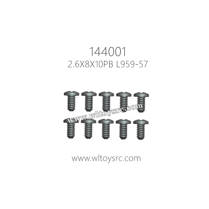 WLTOYS 144001 Parts, L959-57 Round head tapping Screw