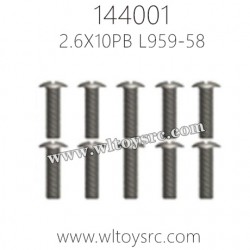 WLTOYS 144001 Parts, L959-58 Round head tapping Screw