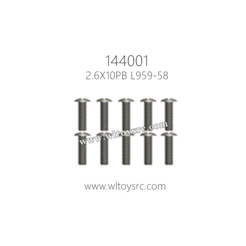 WLTOYS 144001 Parts, L959-58 Round head tapping Screw